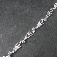 Dainty 90s Sterling Diamond Illusion Butterfly Bracelet