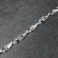 Dainty 90s Sterling Diamond Illusion Butterfly Bracelet
