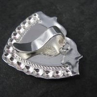 Vintage Circle Y Silver Western Horse Bandana Hair Tie Clip
