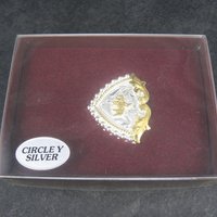 Vintage Circle Y Silver Western Horse Bandana Hair Tie Clip
