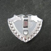 Vintage Circle Y Silver Western Horse Bandana Hair Tie Clip