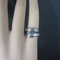 Vintage Deco Style Sterling Crossover Ring Size 6