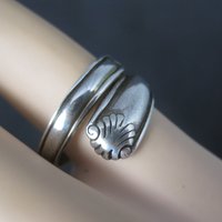 Vintage Deco Style Sterling Crossover Ring Size 6