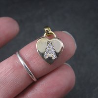 Small Gold Vermeil Initial A Heart Pendant