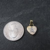Small Gold Vermeil Initial A Heart Pendant