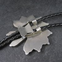 Large Vintage Sterling Turquoise Inlaid Sunface Bolo Tie