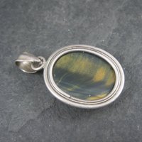 Vintage Sterling Tigers Eye Pendant
