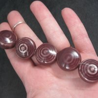 Vintage Burgundy Ceramic Beads 21x12mm