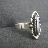 Vintage Southwestern Sterling Hematite Ring