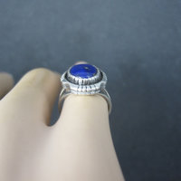 Vintage Southwestern Sterling Lapis Lazuli Pinky Ring Size 3.75