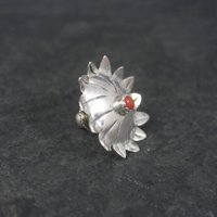 Vintage Southwestern Sterling Coral Tie Tack