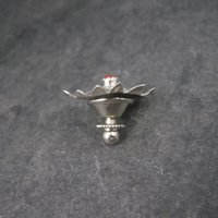 Vintage Southwestern Sterling Coral Tie Tack