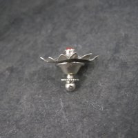 Vintage Southwestern Sterling Coral Tie Tack