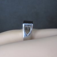 Vintage Sterling Faceted Onyx Celestial Ring Size 8