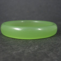 Small Vintage Green Peking Glass Bangle Bracelet 6.5 Inches