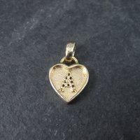 Small Gold Vermeil Initial A Heart Pendant