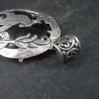 Large Sterling Onyx Parrot Pendant