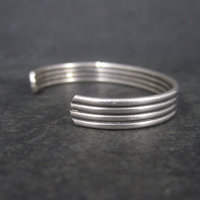 Estate Southwestern Sterling Onyx Childs Cuff Bracelet 4.5 Inches