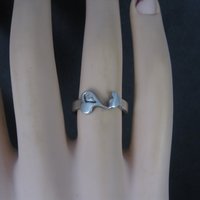 Unique Estate Sterling Heart Ring Size 6