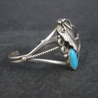 Vintage Native American Turquoise Cuff Bracelet 5.75 Inches