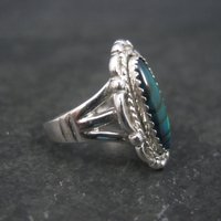 Vintage Southwestern Paua Shell Ring Size 5