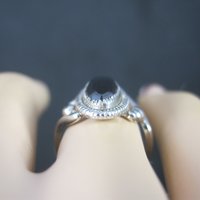Vintage Southwestern Sterling Hematite Ring