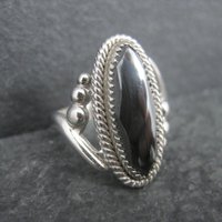 Vintage Southwestern Sterling Hematite Ring