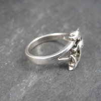 Vintage Sterling Dolphin Ring Size 6