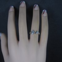 Unique Estate Sterling Heart Ring Size 6