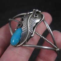 Vintage Native American Turquoise Cuff Bracelet 5.75 Inches