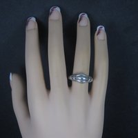 Vintage Sterling Ribbed Dome Ring Size 8
