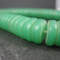 Antique African Green Glass Trade Bead Necklace