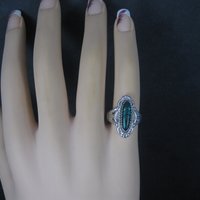 Vintage Southwestern Paua Shell Ring Size 5