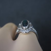 Vintage Southwestern Paua Shell Ring Size 5