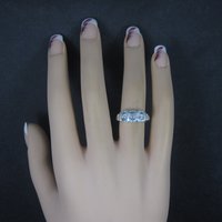 90s Sterling Blue Topaz Ring Size 6
