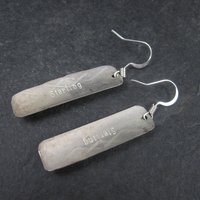 Long Vintage Southwestern Sterling Coral Earrings