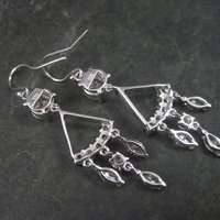 Vintage 2000s Sterling Cubic Zirconia Wedding Earrings