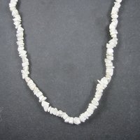 Vintage Howlite Nugget Bead Necklace 30 Inches