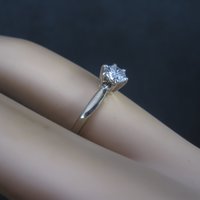 Vintage 18K .33 Carat Diamond Engagement Ring Size 4