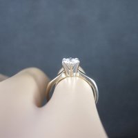 Vintage 18K .33 Carat Diamond Engagement Ring Size 4
