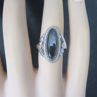 Vintage Southwestern Sterling Hematite Ring