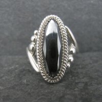 Vintage Southwestern Sterling Hematite Ring