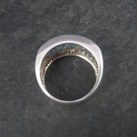 Sterling 5 Carat Blue Topaz Ring Size 7