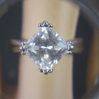 Vintage Sterling Cubic Zirconia Ring Size 6