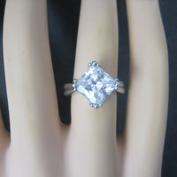 Vintage Sterling Cubic Zirconia Ring Size 6
