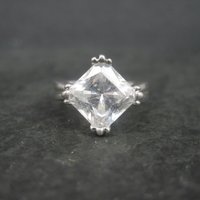 Vintage Sterling Cubic Zirconia Ring Size 6