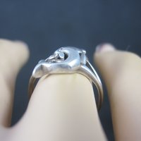 Vintage Sterling Dolphin Ring Size 6