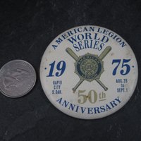American Legion World Series 1975 50th Anniversary Baseball Pinback Button