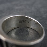 Vintage Southwestern Sterling Inlay Ring Size 5.5