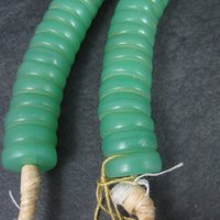 Antique African Green Glass Trade Bead Necklace